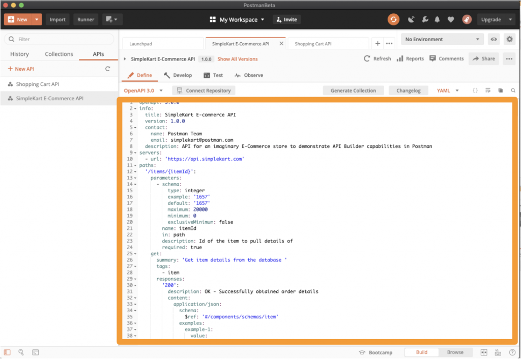 API Development: Create, edit, and import API schemas directly in Postman