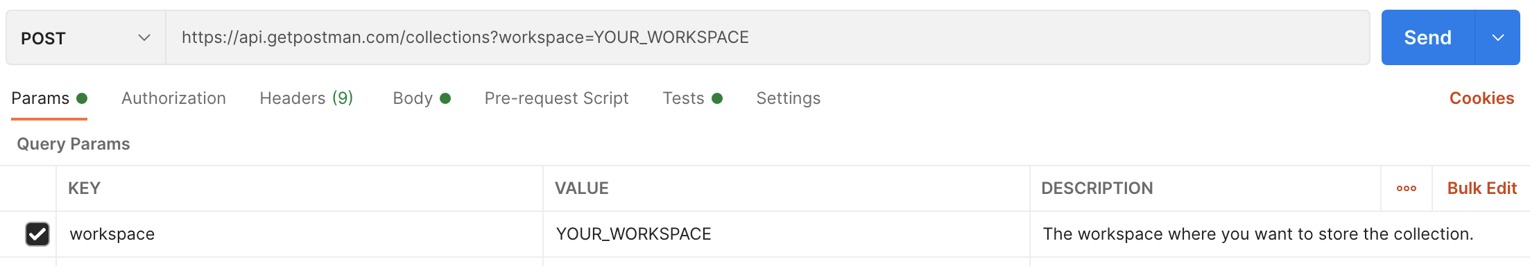 specifying a workspace