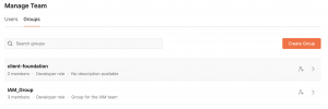 Manage Team - Groups