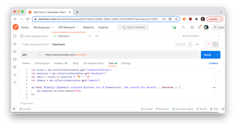 Use template literals to write dynamic test names for more visibility