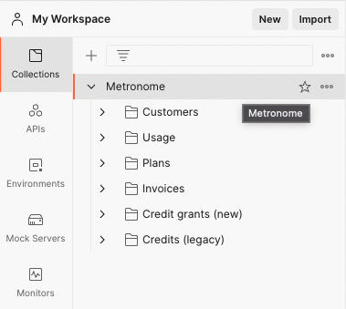 Metronome collection created from OpenAPI spec