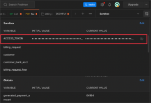 GoCardless Access Token as environment variable.