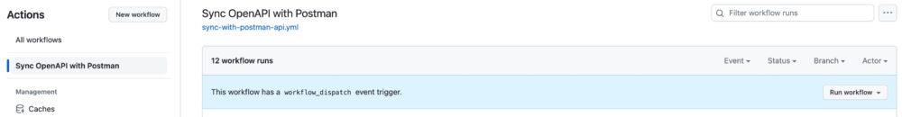 The Sync OpenAPI with Postman GitHub action.