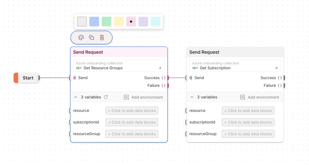 Select color for each block or group of blocks